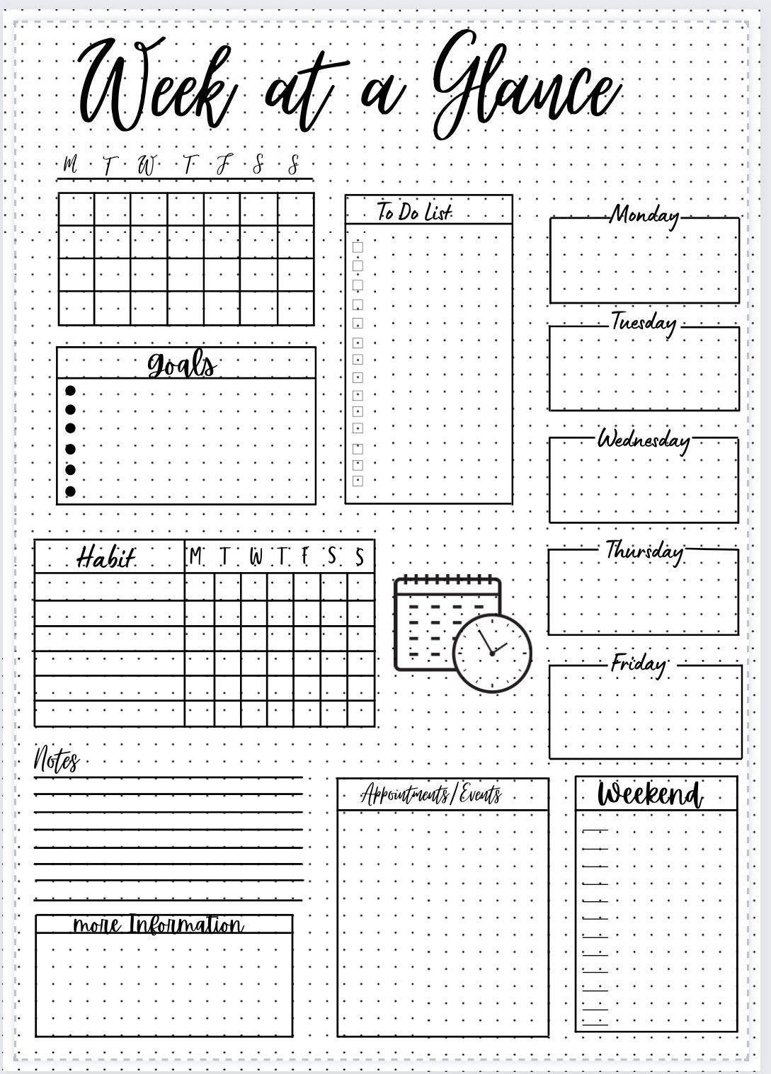 Yearly Agenda Stand Storage Desk Calendar To-do lists Time Planner