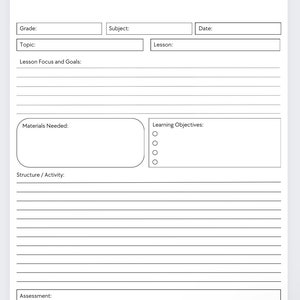 Teaching Planner,Lesson Plan,Lesson Planner Printable,Homeschool Teacher Planner, Weekly,Daily Plans,Academic Schedule,Lesson Plan Book, image 3