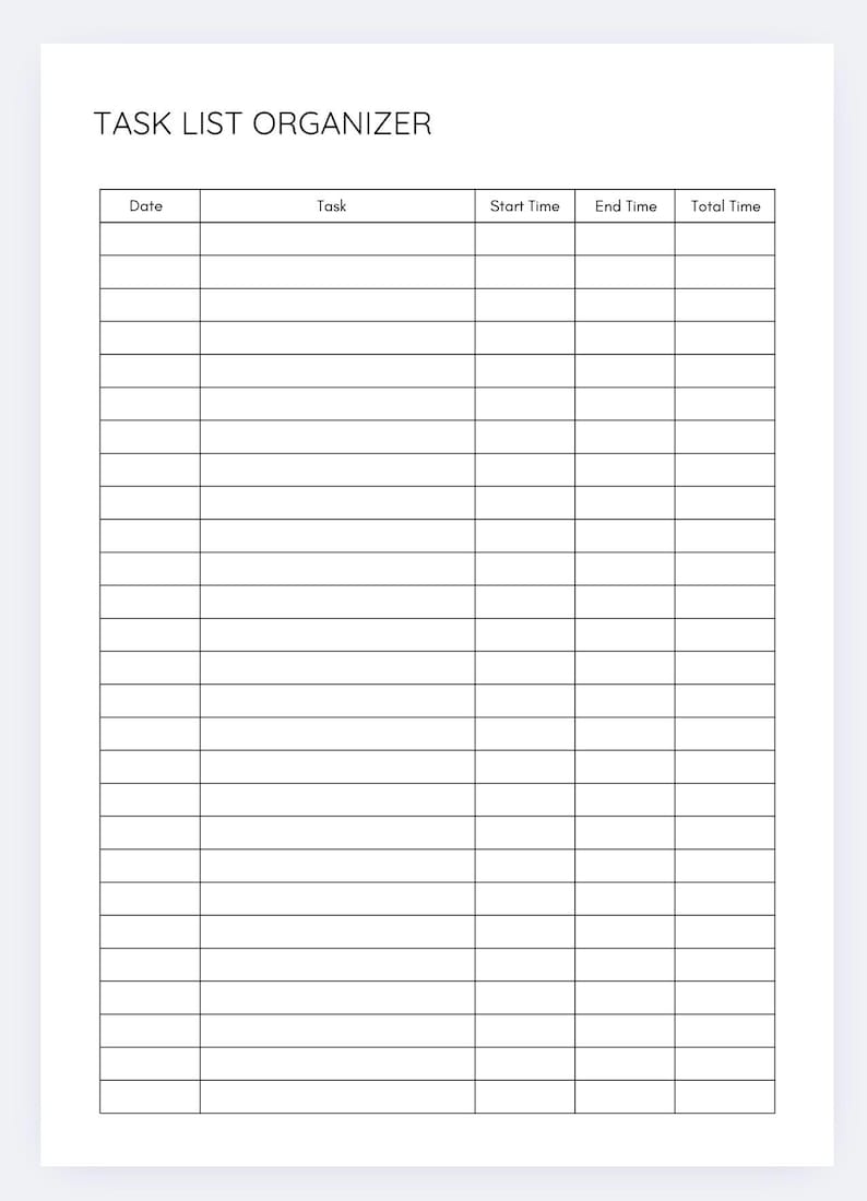 Task List Organizer, to Do List Planner, Task Manager, Productivity ...