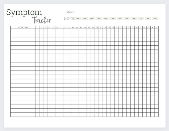 Symptom Trackerprintable Medical Plannermedical | Etsy