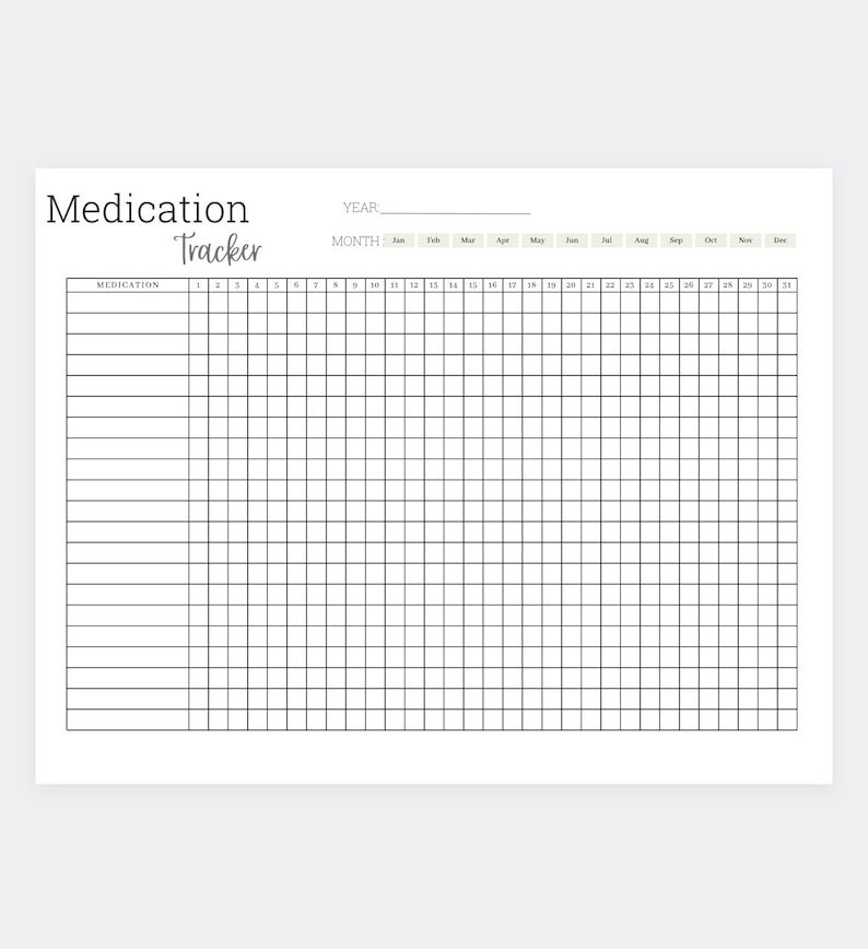 Medication Tracker, Medication Organizer, Medication List, Medication Log, Pill Tracker ...