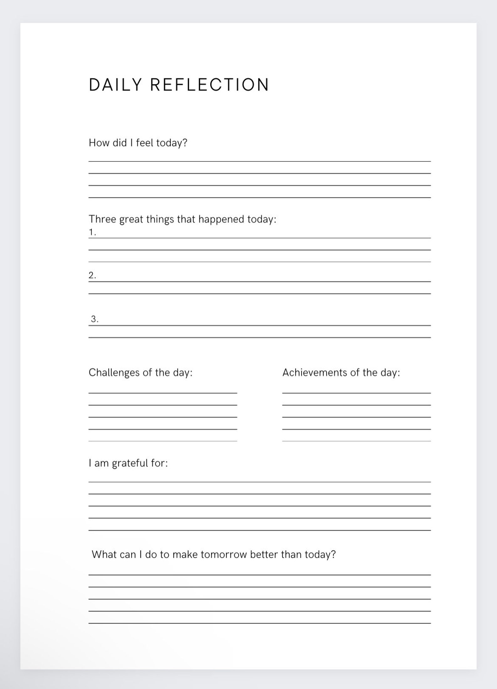 Reflection Planner daily Reflection Planner manifestation Journal adhd Reflection Planner daily Reflection Planner manifestation Journal adhd
