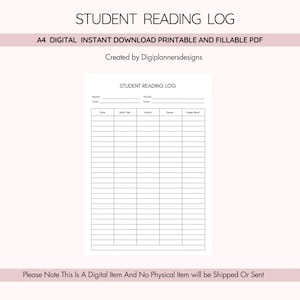 Registro di lettura degli studenti, Registro di lettura, Monitoraggio dei libri, Lettura degli studenti, Registro di lettura PDF, Sfida di lettura, Registro di lettura per bambini, Lettura per l'istruzione parentale