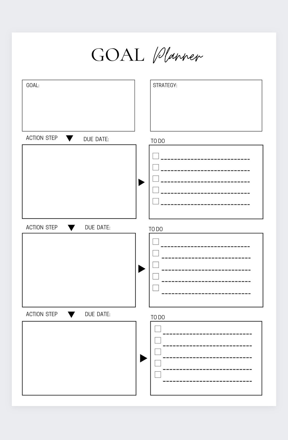 Goal Planner Template Organizer Pages Goal Tracker Goal Etsy Goal Planner Template Organizer Pages Goal Tracker Goal Etsy