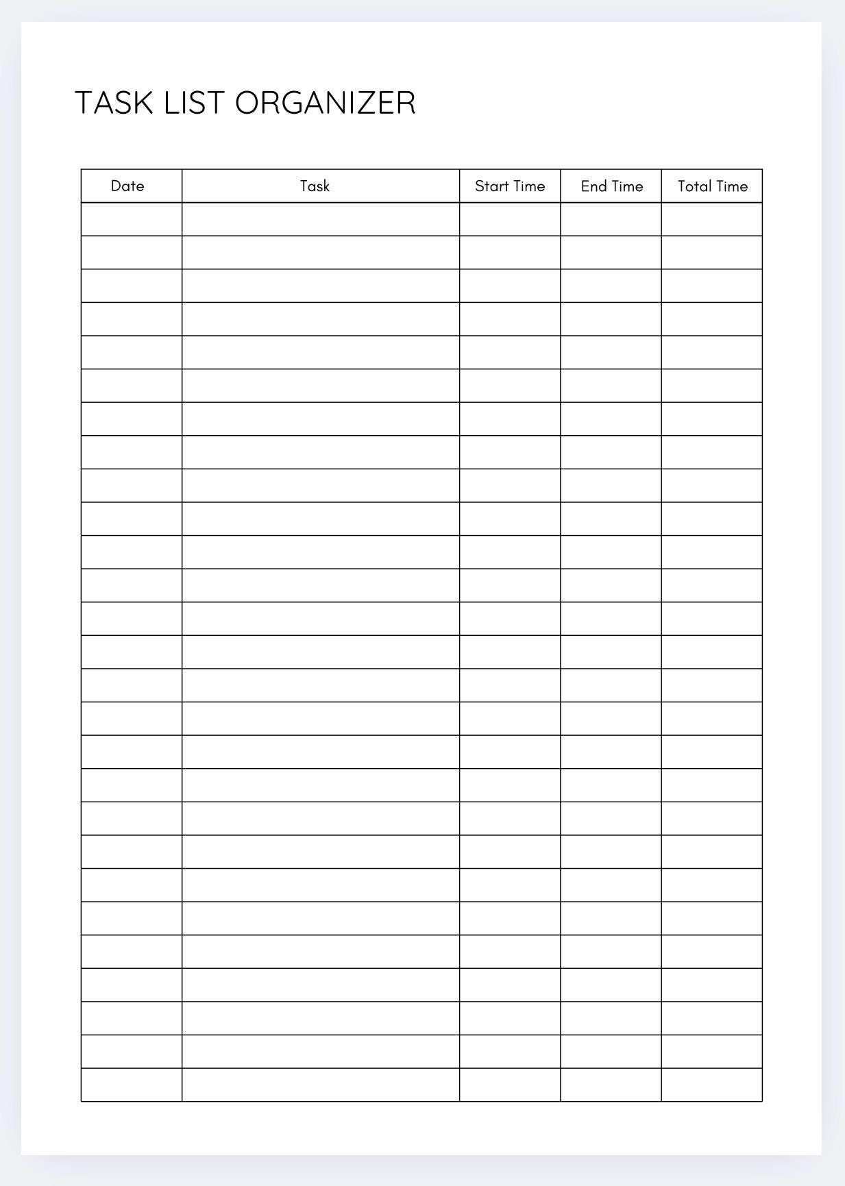 Task List Organizer, to Do List Planner, Task Manager, Productivity ...