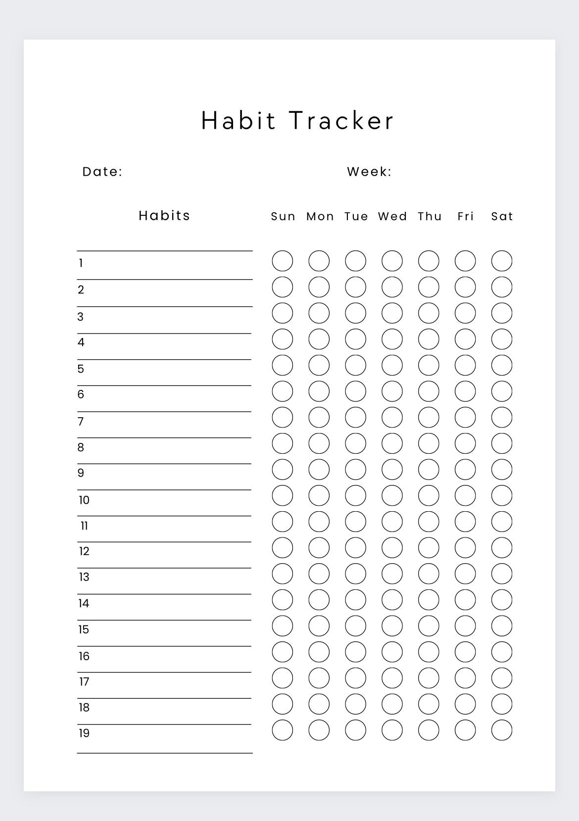 Habit Tracker Journal, Daily Habit Organizer, Monthly Routine Planner ...