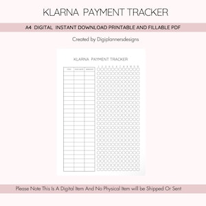 Klarna Payment Tracker,Buy Now Pay Later tracker,Installment Payment Organizer,Affirm Tracker,Klarna Tracker,Klarna Planner,Debt Tracker