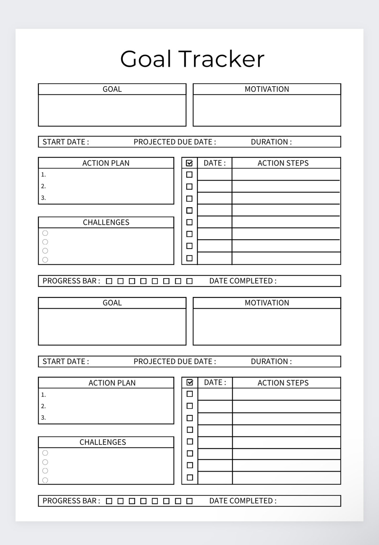 Goal Tracker,goal Setting,productivity Planner,adhd Planner,goal