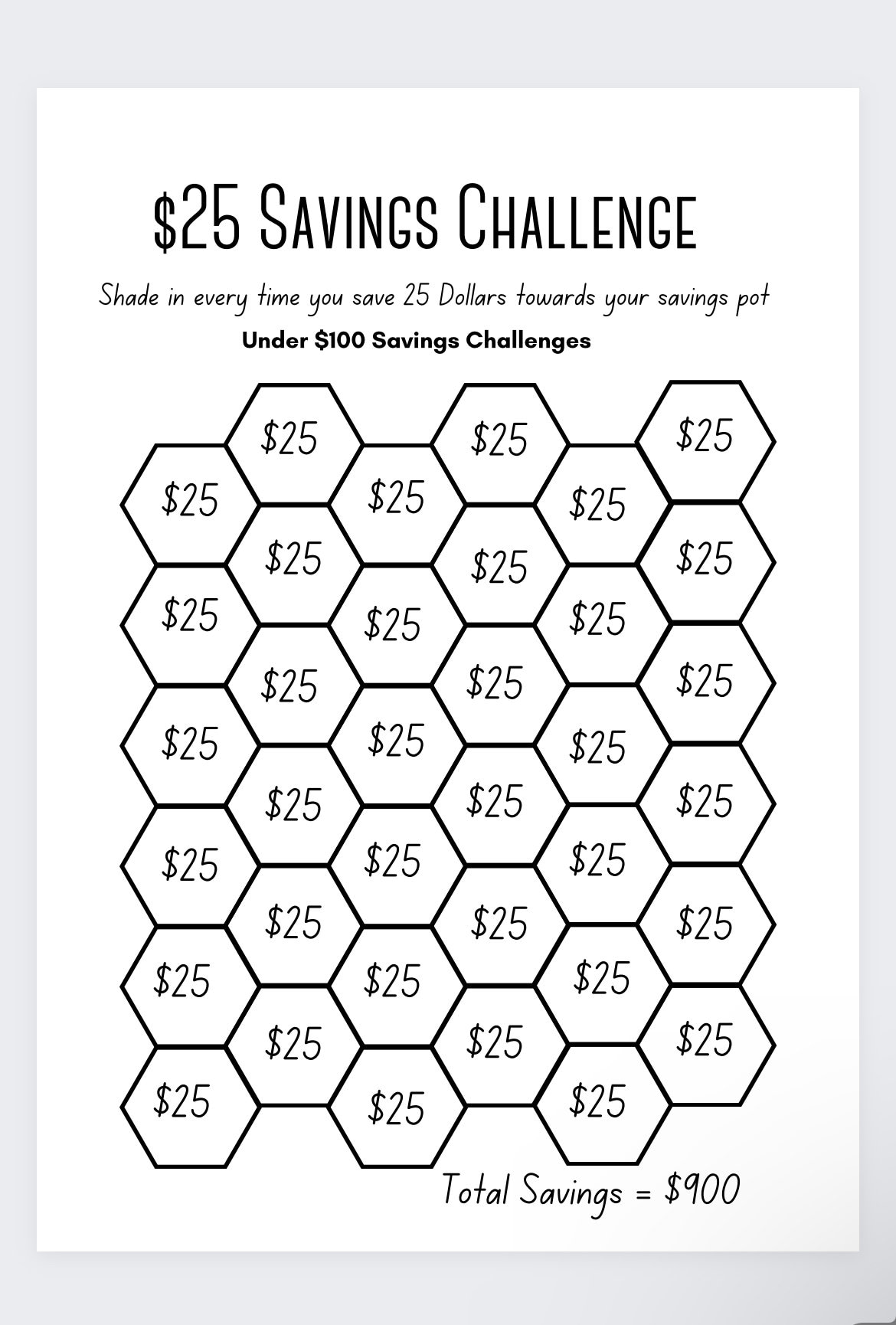 まる　100Days Saving Challenge Box　ハートクマ 25 Dollar Saving Challenge,savings Box, Savings Binder