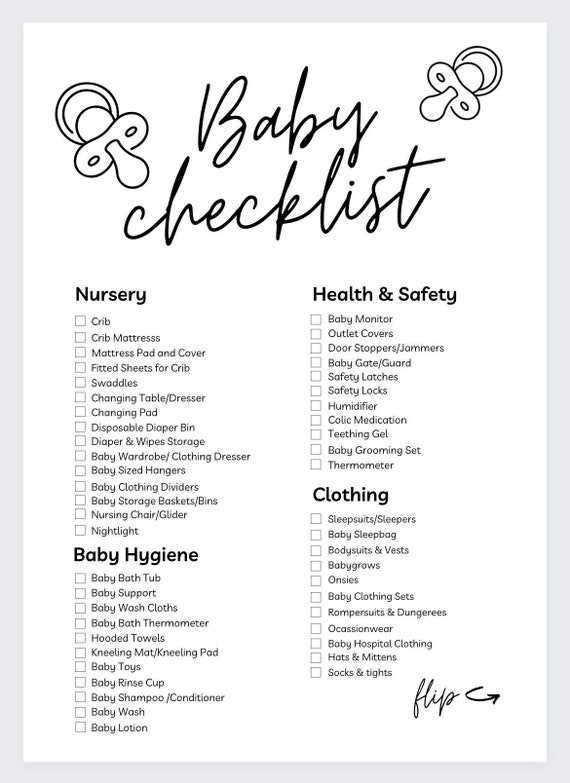 Printable Newborn Baby Checklist  Baby checklist newborn, Baby checklist, Newborn  baby shopping