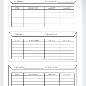 Simple Cash Envelope Tracker, Cash Envelope Printable, Budget Tracker ...