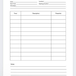 Meeting Agenda,meeting Agenda Printable,professional Agenda Template ...