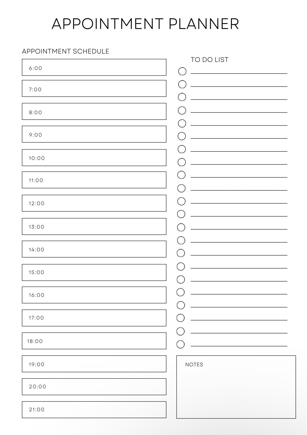 Appointment Planner,hourly Planner Daily,daily Schedule,hourly Planner,24 Hour Daily Planner,daily to Do List,everyday Planner,day Planner - Etsy for Daily Appointment Planner Free Printable