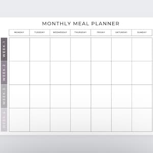 Monthly Meal Planner, Grocery List,Meal planning Template,Meal Prep,Menu Planner,Meal Planner Template,Meal Planner,Meal planning PDF