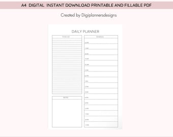 Daily Planner,Hourly Planner,Desk Planner,Daily Routine,Daily Planner Print,project Planner,Daily Schedule,minimalist Daily,Daily Tasks