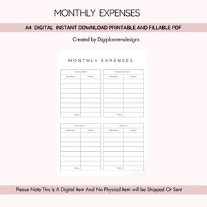 Monthly Expenses Tracker,Expenses Planner,Yearly Expenses,Monthly Tracker,Monthly Finances,Expenses Calculator,Budget Planner,Budgeting