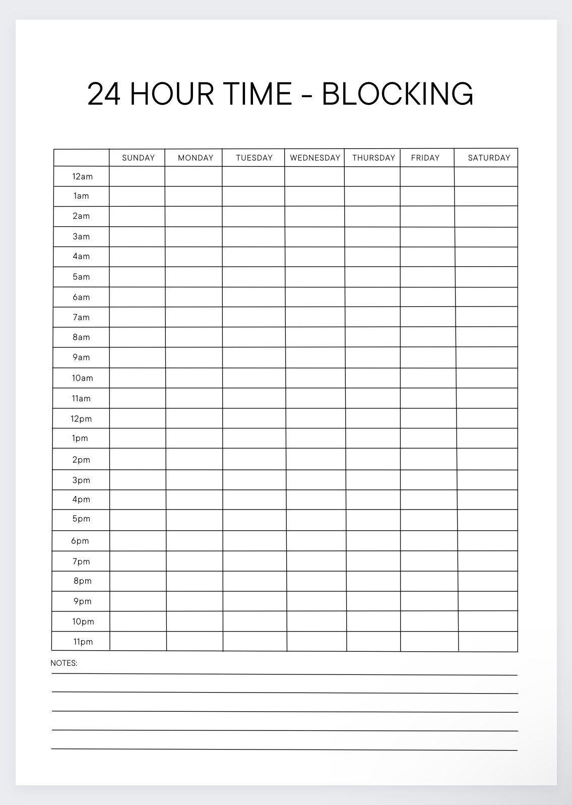 24-hour-time-blocking-weekly-planner-weekly-schedule-hourly-schedule-time-blocking-timetable-daily-planner-time-block-daily-planner-etsy for Free Printable 24 Hour Weekly Schedule 24 Hour Time Blocking,weekly Planner,weekly Schedule,hourly Schedule,time Blocking,timetable,daily Planner,time Block Daily Planner - Etsy for Free Printable 24 Hour Weekly Schedule