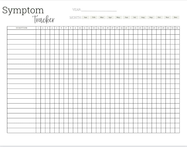 Symptom Tracker,printable Medical Planner,medical Diary,medication Log, Medication Tracker ...