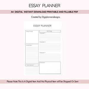 Planificador de ensayos, planificador de escritura, planificador de tareas, planificador académico, esquema de ensayos, organizador estudiantil, planificador de investigación, registro de escritura