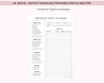 Geburtstagsplaner, Geburtstagsorganisator, Partyplanungsplaner, Geburtstagserinnerungs-Tracker, Ereignisplanungslog, Feierplaner
