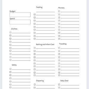 Newborn Baby Checklist, Newborn Arrival Checklist,baby Nursery ...