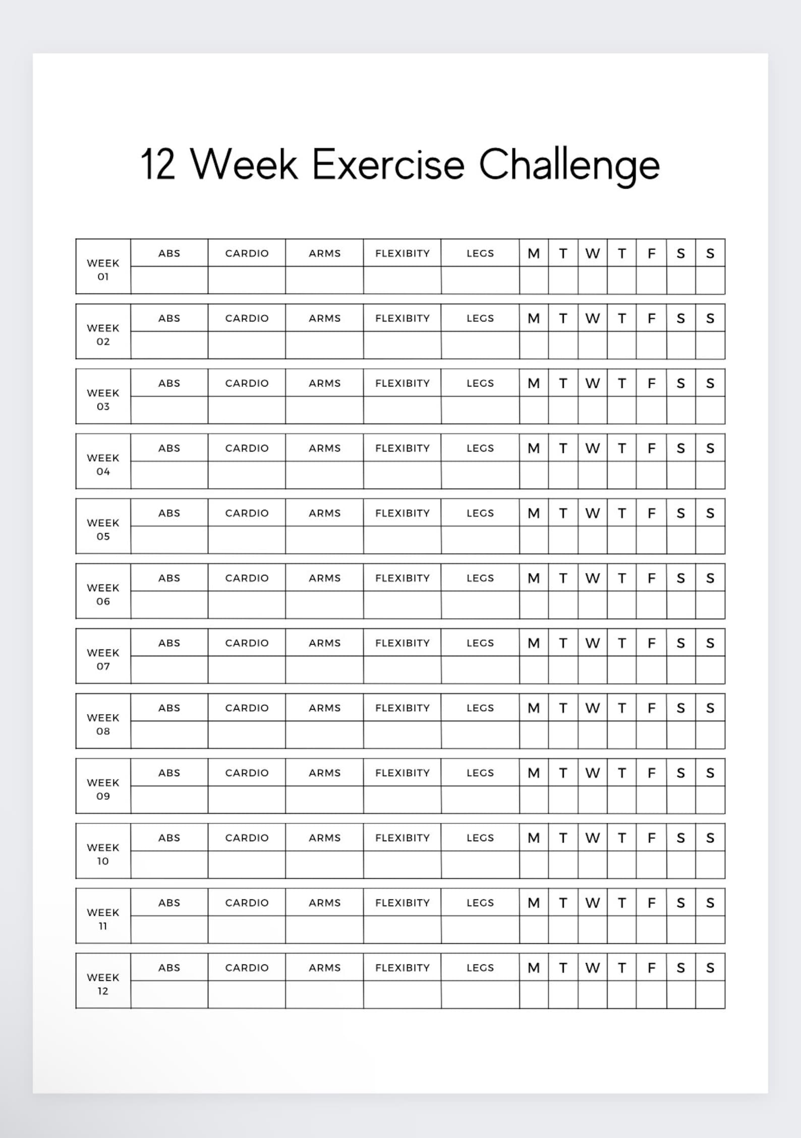 12-week-exercise-challenge-workout-tracker-fitness-log-workbook-log