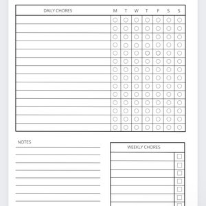 Cleaning Checklist,printable PDF, Daily Cleaning Schedule,minimalist ...