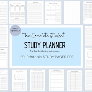 Student Planner Printable: Academic Study Organizer (PDF)