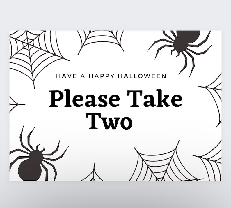 Printable Halloween Sign Set,no More Candy Sign,out of Candy Sign ...