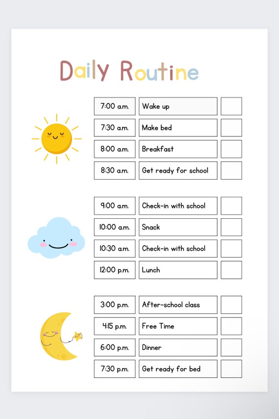 Routine Quotidienne Pour Les Enfants Créer Sa Première Routine Pour