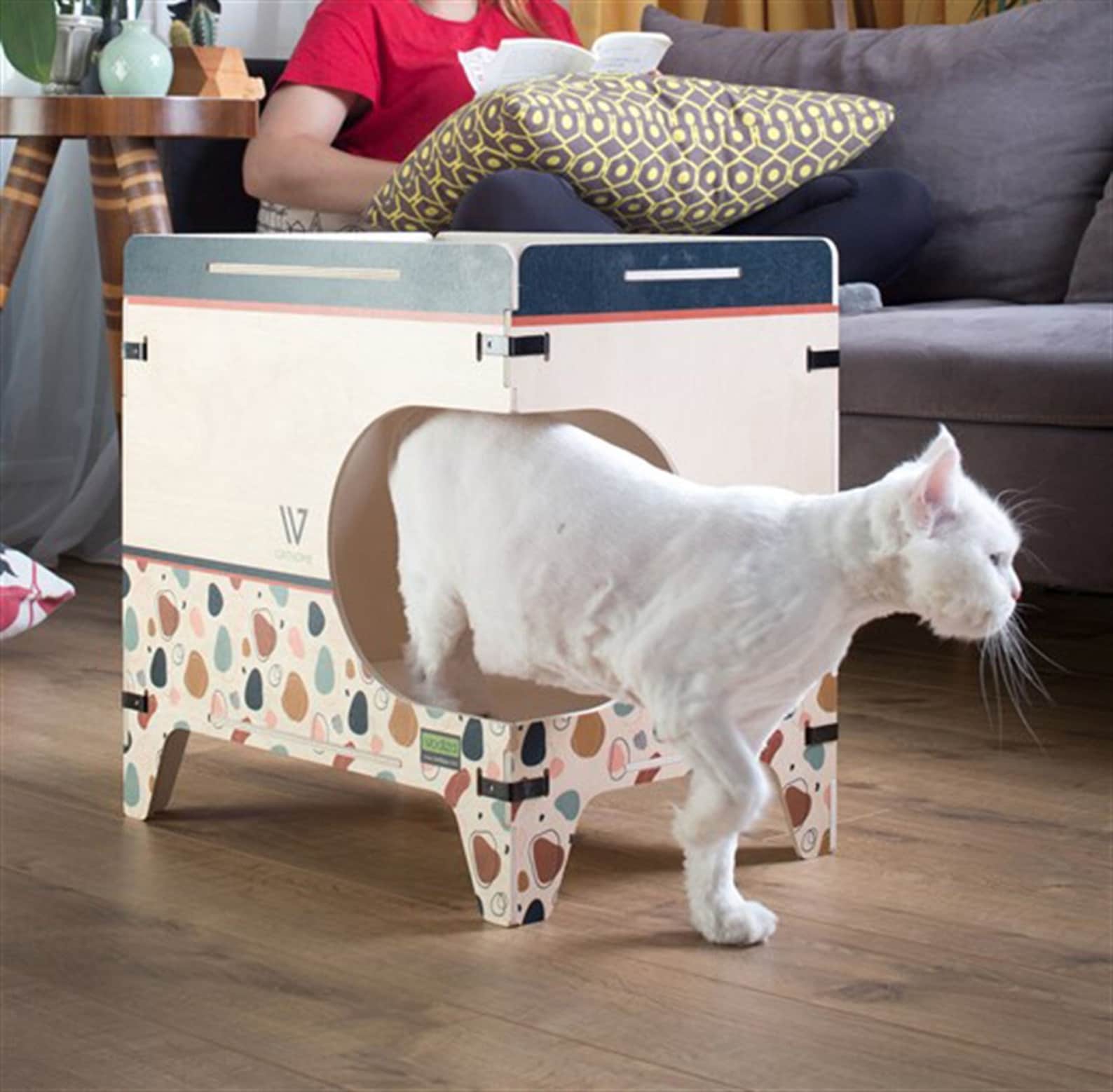 Cat Housewood Cat Boxcat Housenatural Cat House Pet Etsy