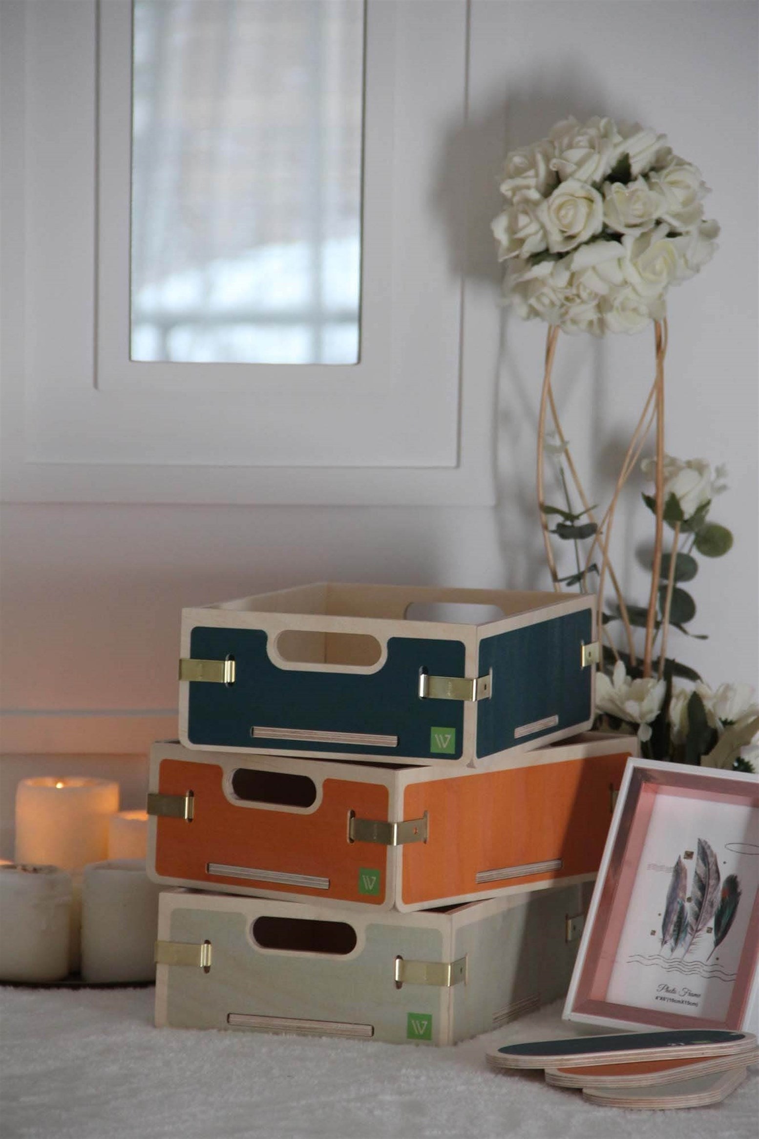 3 Stück-Holz Organizer Korb-Büro Aufbewahrung Küchen | Etsy