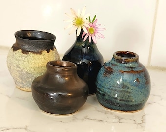 Fairy Pots, Tiny Miniature Pottery, Dollhouse Decor Ceramic Vase, Handmade Each One Unique, Perfect Gift for Tiny Collectors, Oddities