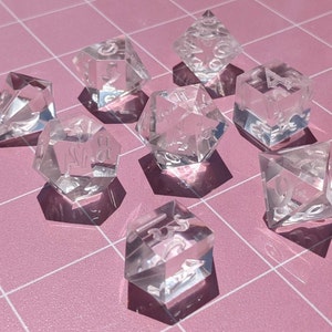 Resin Dice Master Set Magic 8 Piece Dice Set 3D Printed Polyhedral Resin Dice Masters Polished