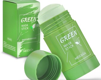 Green Tea Purifying Clay Face Mask 40g, Exfoliating Mask Removes Dirt And Deep Cleaning Oil Control, Anti-Acne Solid
