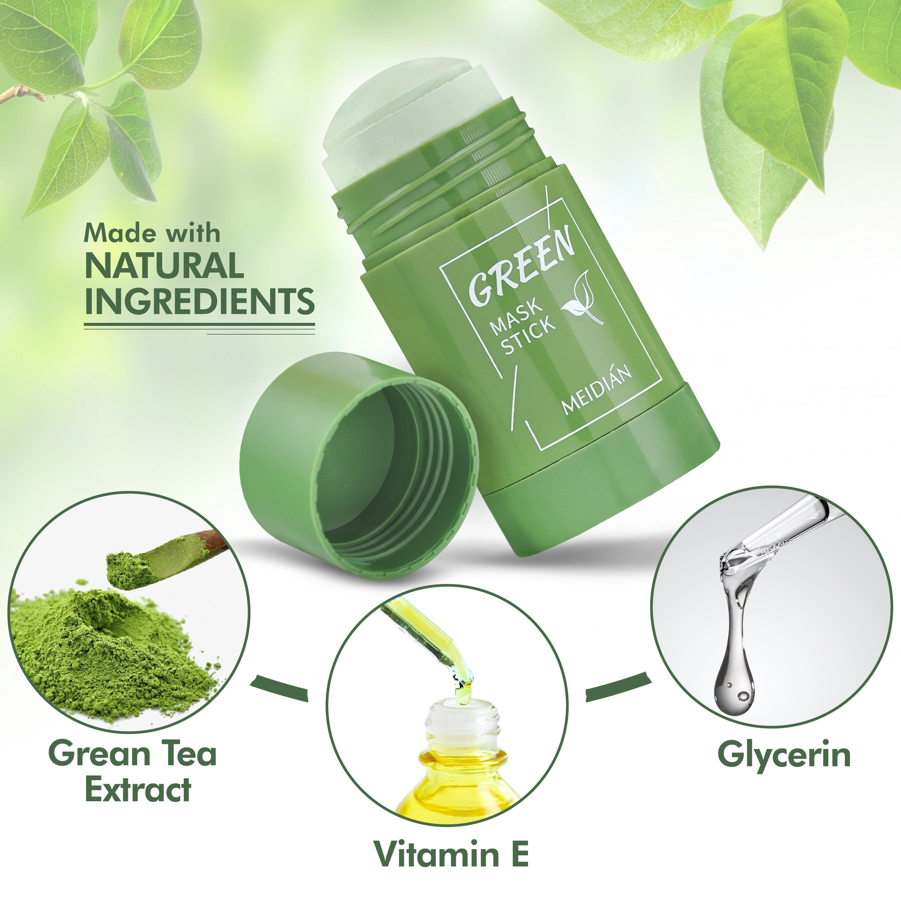 Green Tea Purifying Clay Face Mask 40g Exfoliating Mask Etsy