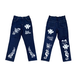 Feral Patchwork Sparkly Jeans