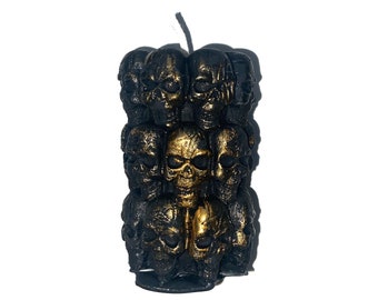 Skull candle / Scull tower / 100% pure beeswax / ritual / ancestor cult / halloween / non-allergenic / eco - friendly / offering candle