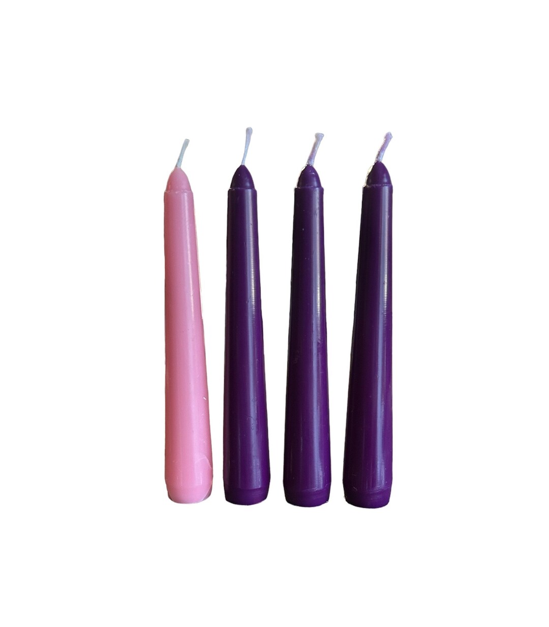 6 '' Advent Candles / Hand Poured Set of 4 / Christmas Gift / Dripless