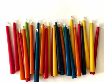 5'' 100% Beeswax Tapers / Made in USA / meditation / slim / Shabbat Candle / unscented / eco-friendly / non-allergenic / Candlelight Service