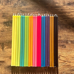 12 in Thin Beeswax Tapers / Half Inch Diameter  100% beeswax / Slim / Tall Skinny Candles  1/2&quot; Tapers Candlelight Service / Dripless / Pair