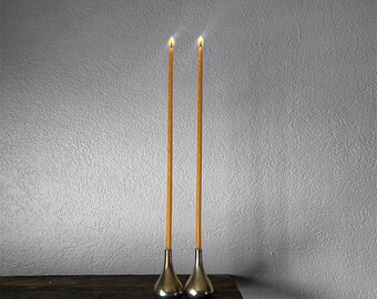 11.5'' Pure beeswax thin candles / 1/4 inch base diameter / thin tapers / handmade / Dansk candles / skinny candles / non-allergenic