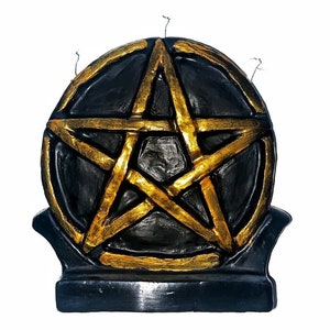 Pentagram candle / 3 wicks / 100% pure beeswax /  5 colors / 8 hr. burning time / Wiccan / ritual / altar / eco-friendly / non-allergenic
