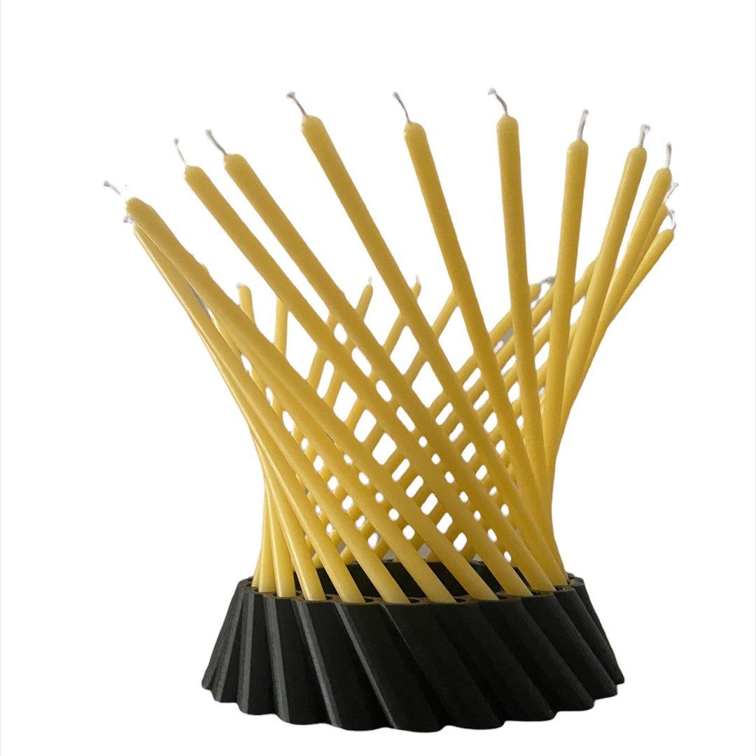 Slim Taper Candles 100 Pure Beeswax Ritual Ceremony Thin Candlesticks