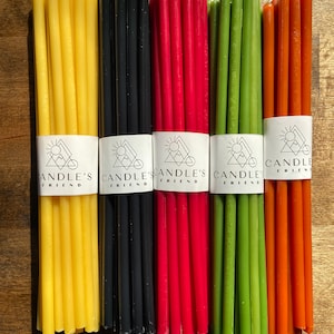 Thin taper candles / dripless / 100% pure beeswax / DANSK candles / skinny candles / eco-friendly / non-allergenic / Candlelight Service
