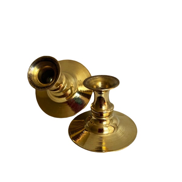 Mini Brass Candle Holder | for 1/4 inch candles | Candlestick Holder | Altar | Slim & thin taper candles | Chime candle holder | prayer