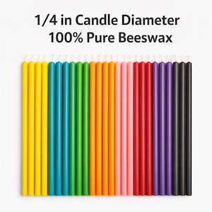 Thin taper candles / dripless / 100% pure beeswax / DANSK candles / skinny candles / eco-friendly / non-allergenic / Candlelight Service
