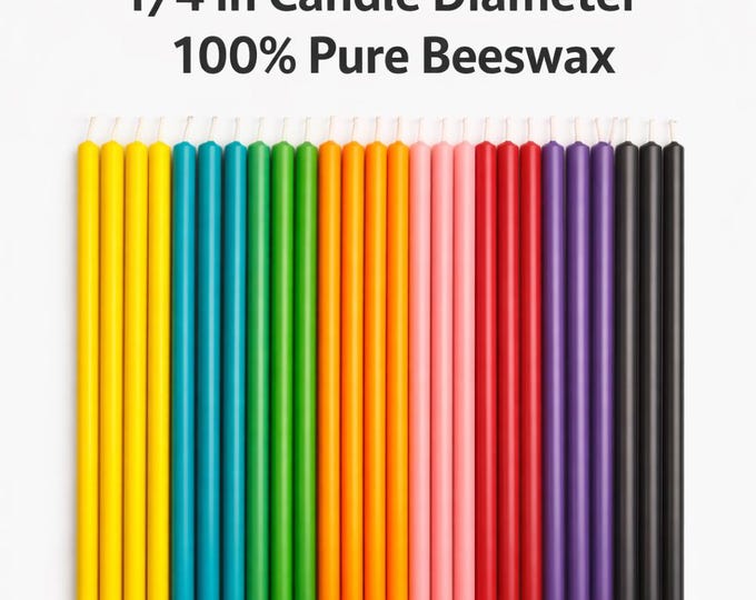 Thin taper candles / dripless / 100% pure beeswax / DANSK candles / skinny candles / eco-friendly / non-allergenic / Candlelight Service