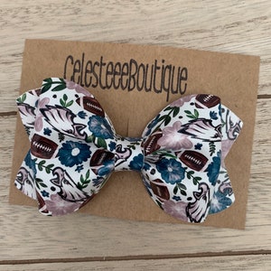 Philadelphia Eagles and Flowers Inspired Hair Bows image 4