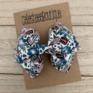 Philadelphia Eagles and Flowers Inspired Hair Bows image 3